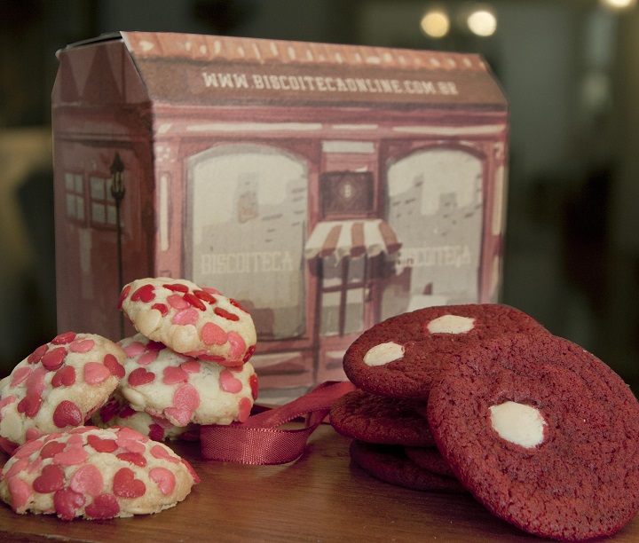Biscoiteca - Caixa de presentes com linha exclusiva para o Dia dos Namorados