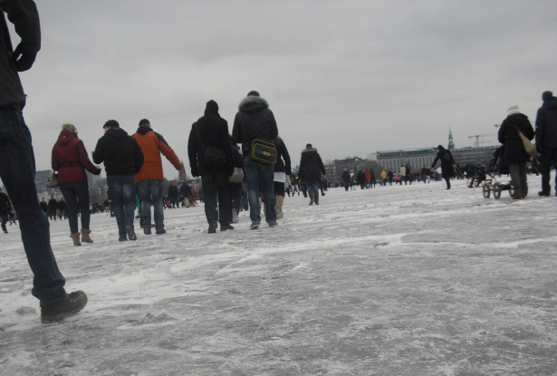 Caminhada no gelo