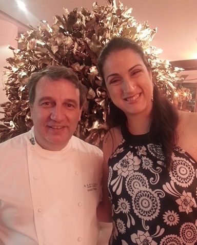 Chef Roland Villard com Naira Amorelli