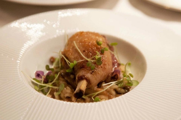 Confit de Canard et son Risotto aux Champignons