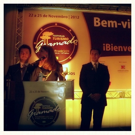 Diretores do evento; Marcus Vinícius, Marta Rossi e Eduardo Zorzanello.