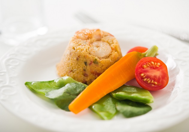 Entrada Cuscuz Caiçara e Folhas do Jardim