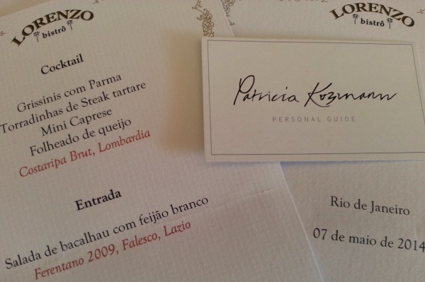 Menu Lorenzo Bistrô