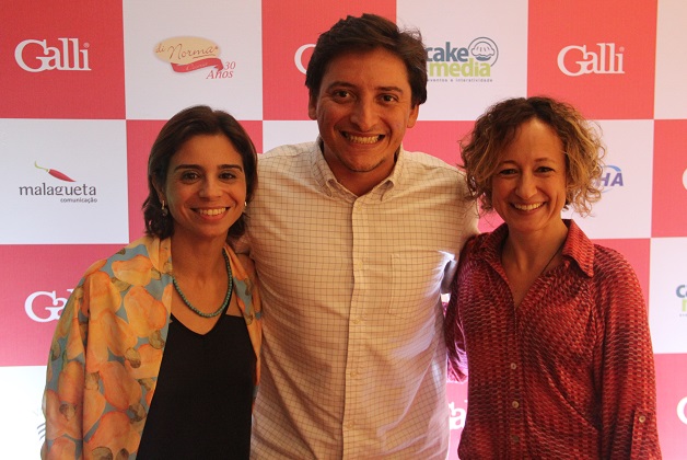 Os palestrantes Juliana Dias, Michael Lopes e Francelle Jacobsen.