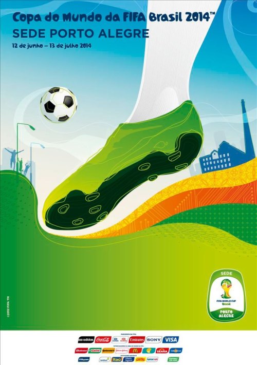 Porto Alegre e o cartaz oficial da Copa do Mundo FIFA 2014