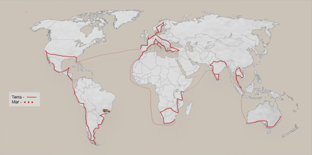 Projeto Viajo Logo Existo - Mapa