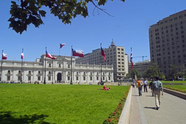 Santiago, Chile. Palacio de la Moneda.Cred. Serv Nacional del Turismo