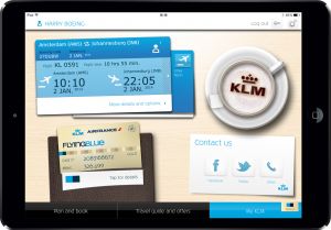 aplicativo da KLM para iPad