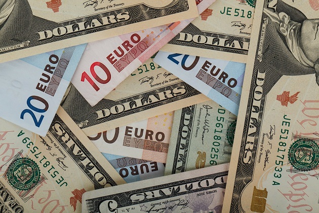 dólar euro moeda dinheiro