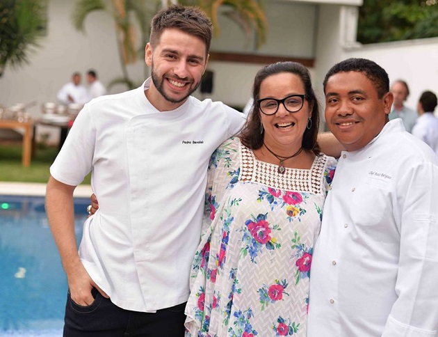 Os chefs Pedro Benoliel Monique Benoliel e Assis Rodrigues